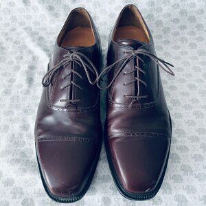 Rockport Oxford Dress Shoes Leather Burgundy Men's 13M Comfort Cap Toe